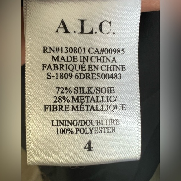 A.L.C. Silk metallic dress Size 4 - Picture 8 of 15